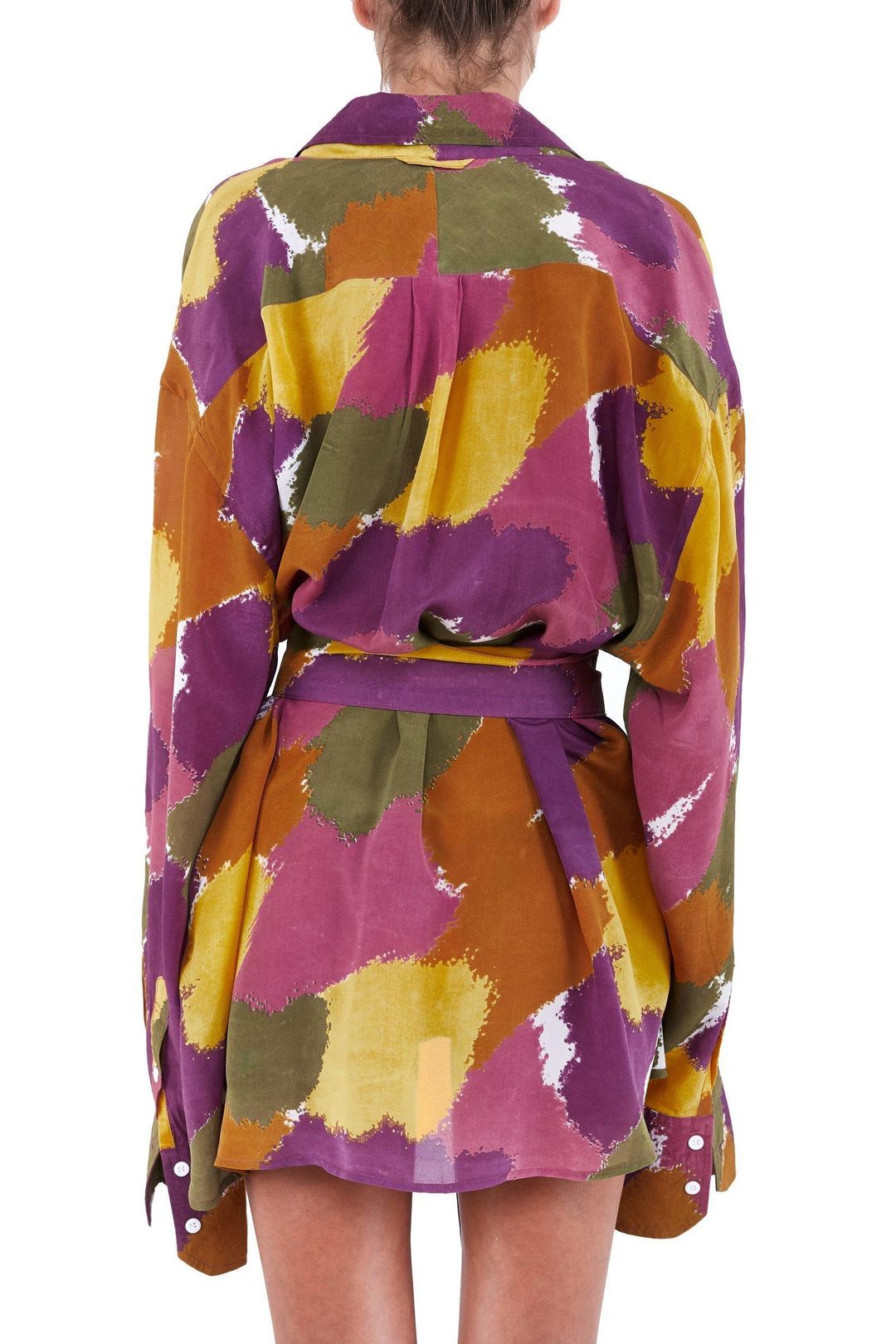 Bamba Titan Shirt Dress in Dry Brush Print Size M/L for rent on The Volte - main image