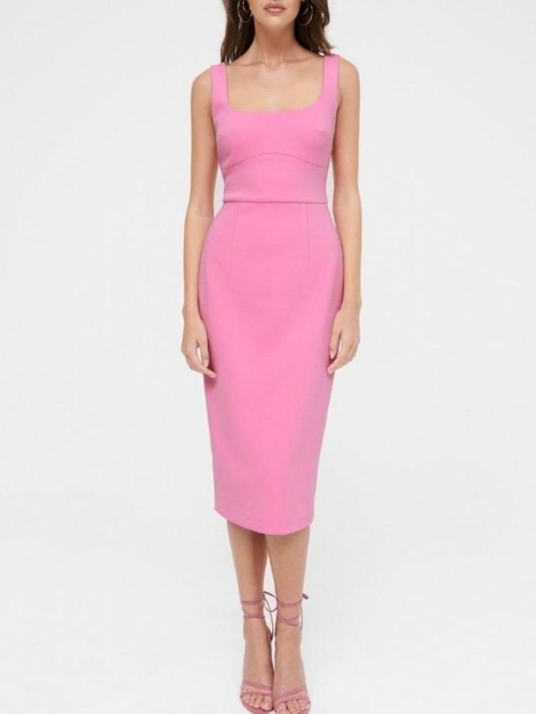 Mia Midi Dress - Pink for rent on The Volte - main image