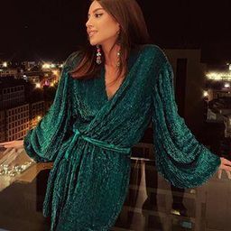 Retrofete Gabrielle Robe in Green Size 6 for rent on The Volte - image 4