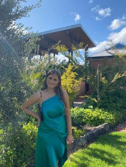 One Fell Swoop Harlequin Dress in Jade  for rent on The Volte - image 2