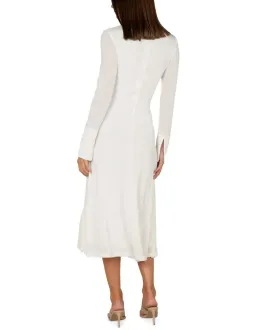 Misha Maura Long Sleeve Wrap Dress White Size 8 for rent on The Volte - image 3