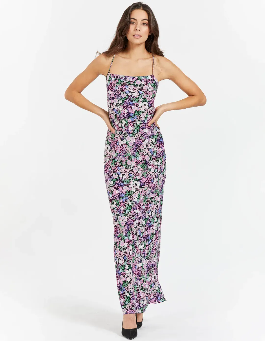 Bec & Bridge Anais Lace Up Midi Dress Print Size 8 for rent on The Volte - main image