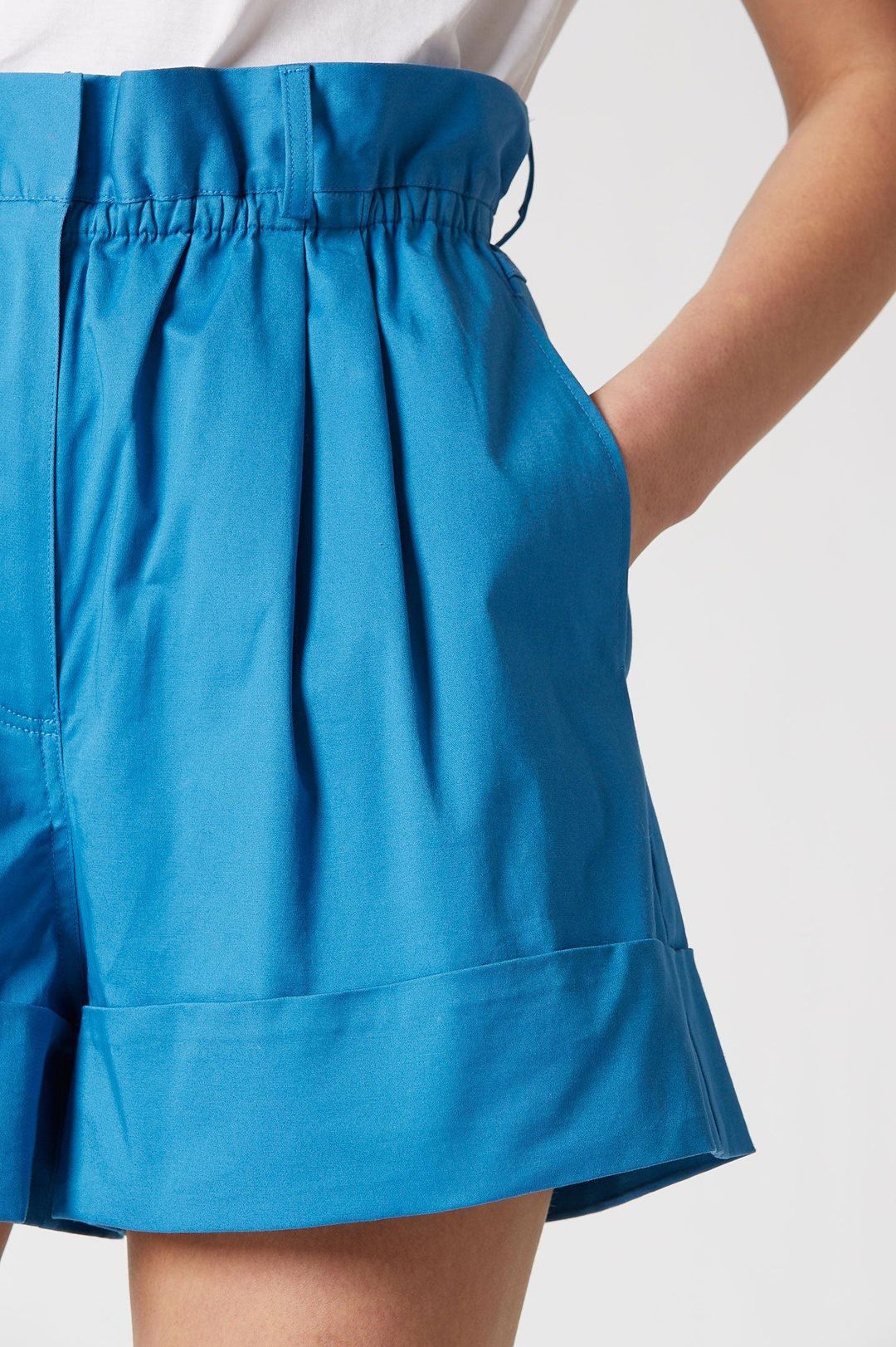 Scanlan Theodore Crepe Knit Bralette and Shorts Set Blue Size 6 for rent on The Volte - main image