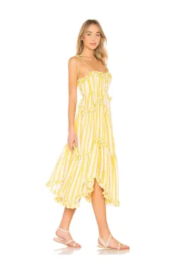Zimmermann Lumino Floating Stripe Dress Yellow Size 2 / Au 12 for rent on The Volte - image 2