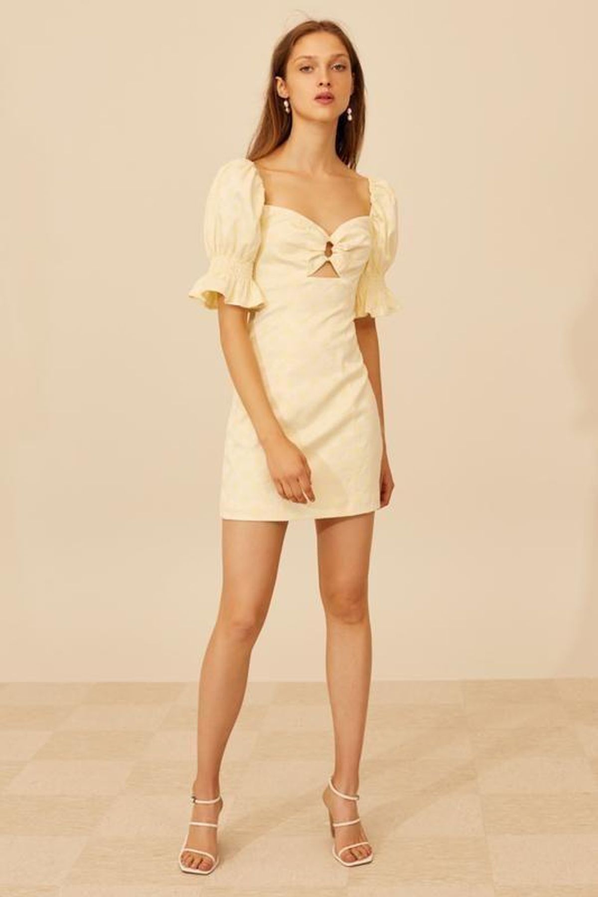 C/MEO COLLECTIVE Elate Mini Dress Butter Size 8   for rent on The Volte - main image