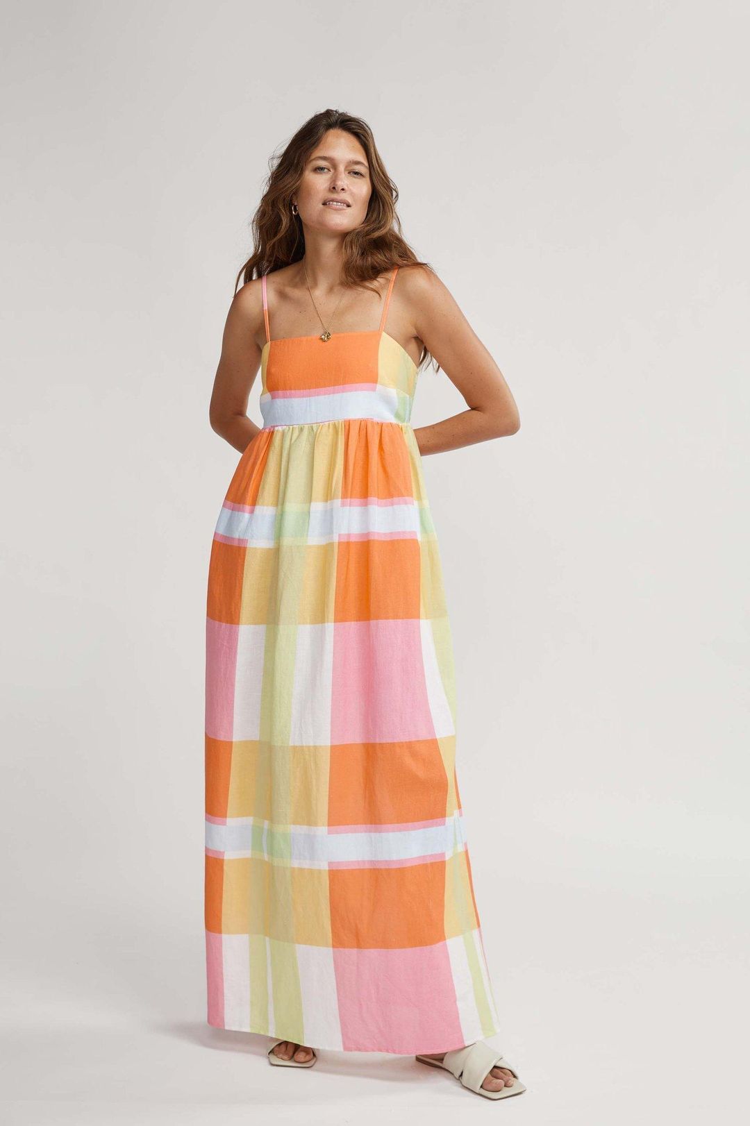 Binny Rainbow Lorikeet Maxi dress for rent on The Volte - main image