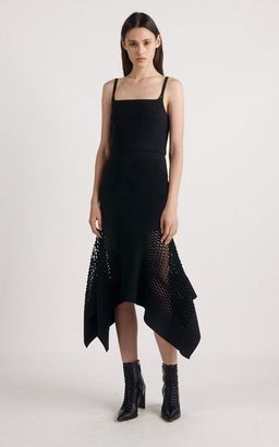 Dion Lee - Honeycomb Drape Perf Dress Black size 6 for rent on The Volte - image 1