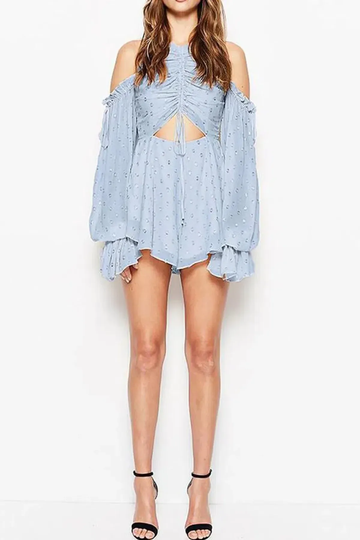 Alice McCall Did it Again Playsuit Pebble Blue Size AU 6 for rent on The Volte - main image
