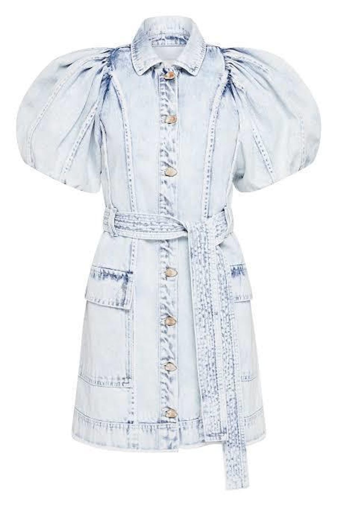 Framework Denim Puff Sleeve Dress for rent on The Volte - main image