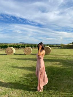 One Fell Swoop- Audrey dress in dusty rose for rent on The Volte - image 4