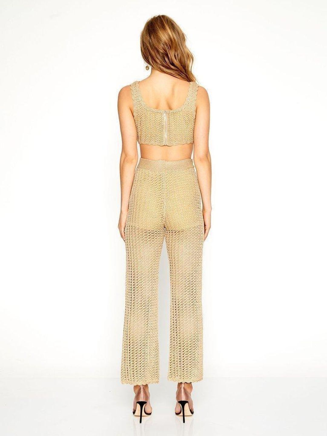 Alice McCall - Cosmic Top & Beautiful and Dangerous Pants Gold Size 6 for rent on The Volte - main image