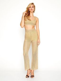 Alice McCall - Cosmic Top & Beautiful and Dangerous Pants Gold Size 6 for rent on The Volte - image 2