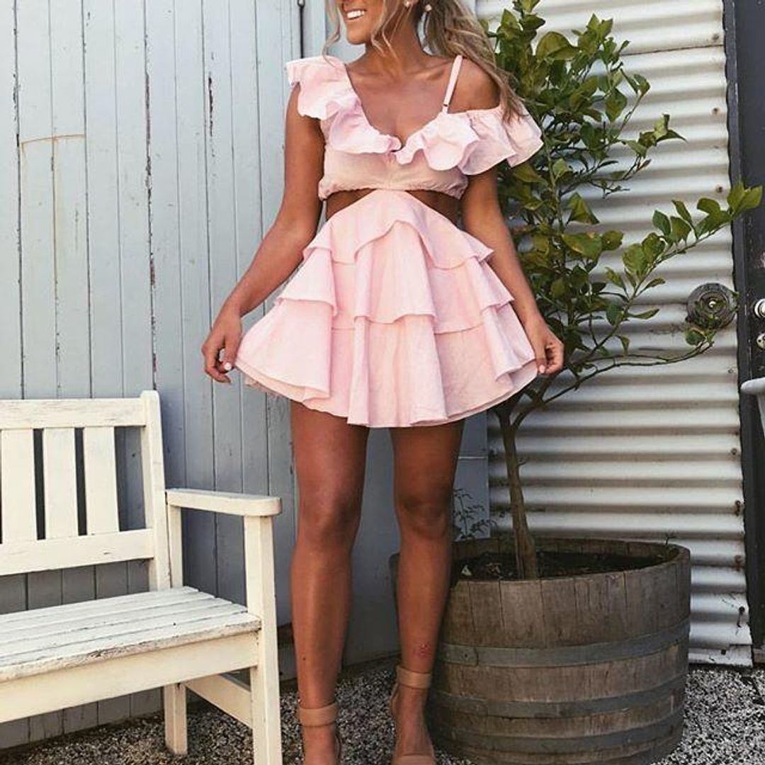 Sofia The Label Rose Pink Dress size 6 for rent on The Volte - main image