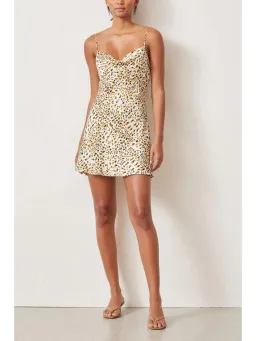 Bec & Bridge Catalonia Mini Dress Leopard Print Size AU 6 for rent on The Volte - image 1