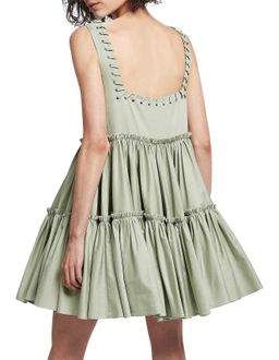 Aje Hushed Mini Dress Bamboo Green Size 8 for rent on The Volte - image 2