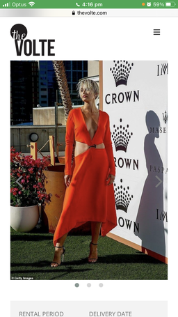 Dion Lee Red Modular E-Hook Dress for rent on The Volte - image 3