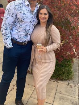 Kookai Sadie Crew Neck Belted Dress Natural Size 1 for rent on The Volte - image 5