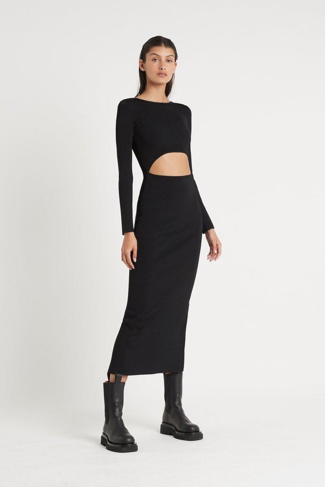 Sir The Label Celle Reversible Dress Midi Black | AU 10 for rent on The Volte - main image