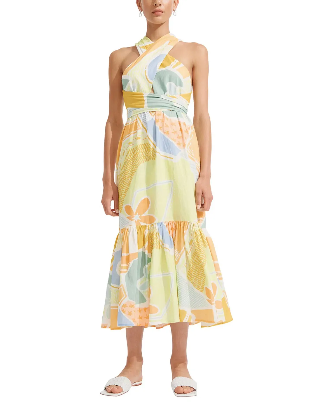 Steele Sia Midi Dress in Cabana Size XS / AU 6 for rent on The Volte - main image