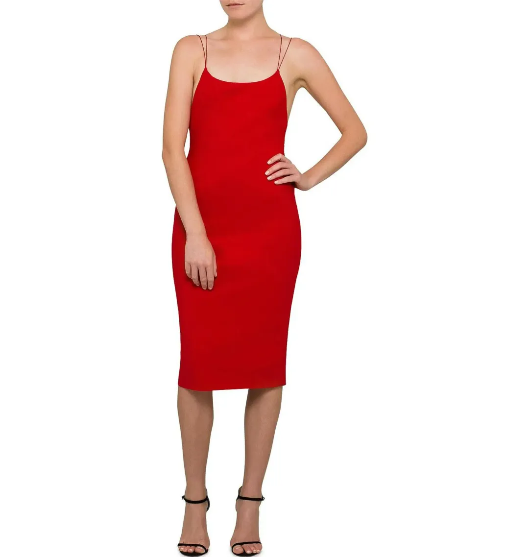 Bec & Bridge Florence Midi Dress Red Size AU 8 for rent on The Volte - main image