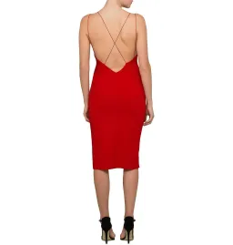 Bec & Bridge Florence Midi Dress Red Size AU 8 for rent on The Volte - image 3
