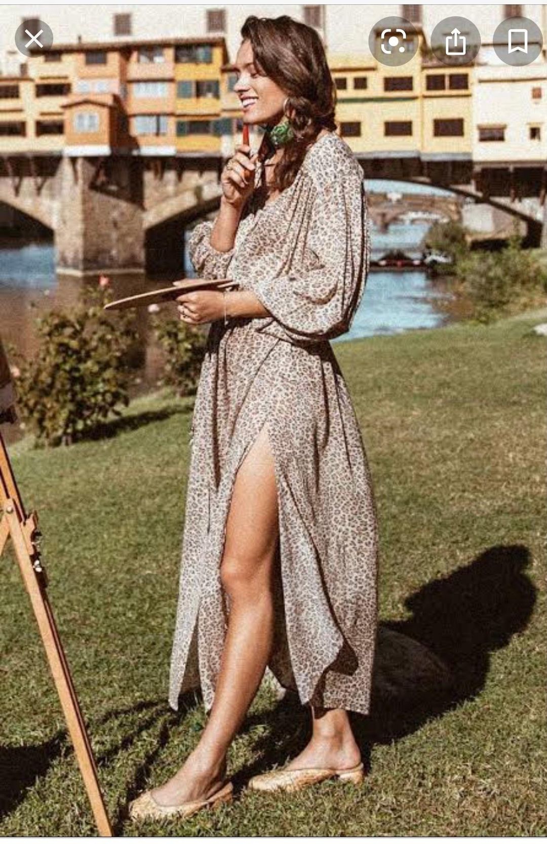 Spell and The Gypsy Frankie Shirt Dress Leopard Print Size 8 for rent on The Volte - main image