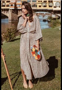 Spell and The Gypsy Frankie Shirt Dress Leopard Print Size 8 for rent on The Volte - image 1