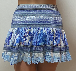 Camilia Short Shirred Skirt Print Size 8 for rent on The Volte - image 2