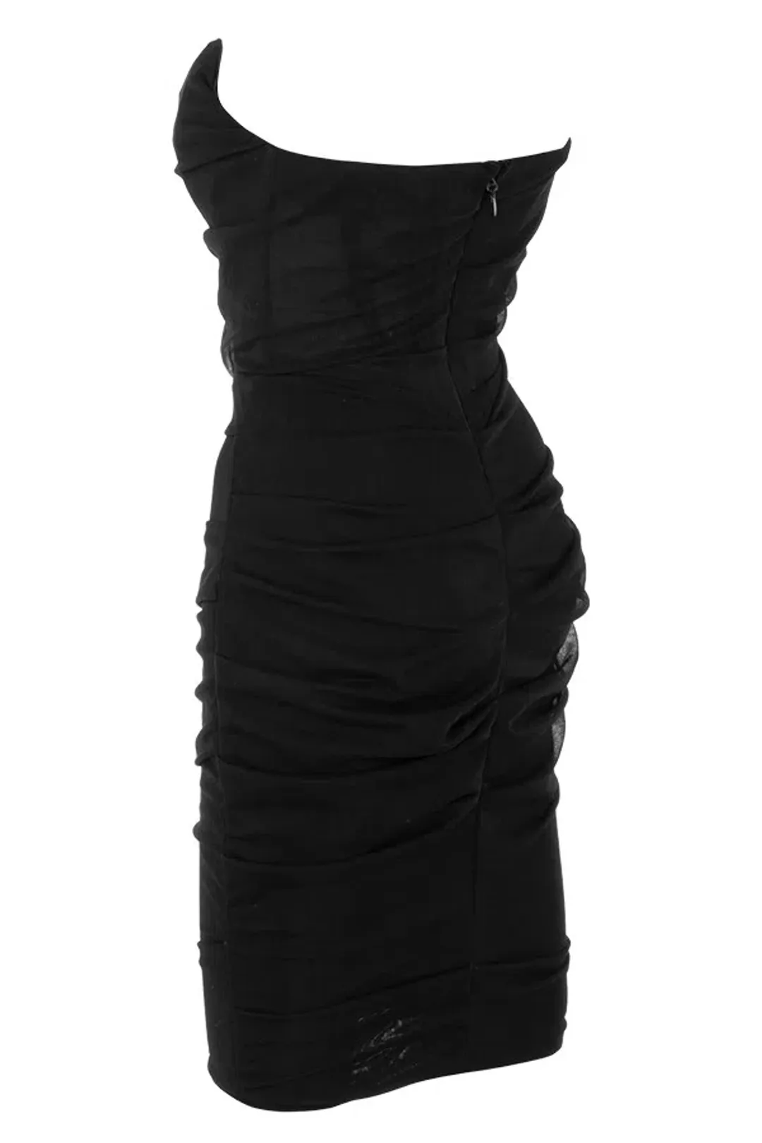 House of CB Leila Mesh Strapless Corset Mini Dress Black Size 8 for rent on The Volte - main image