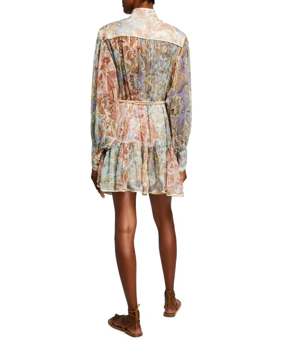 Zimmermann Lucky Bound Mini Dress Print Size 1/ AU 10 for rent on The Volte - main image