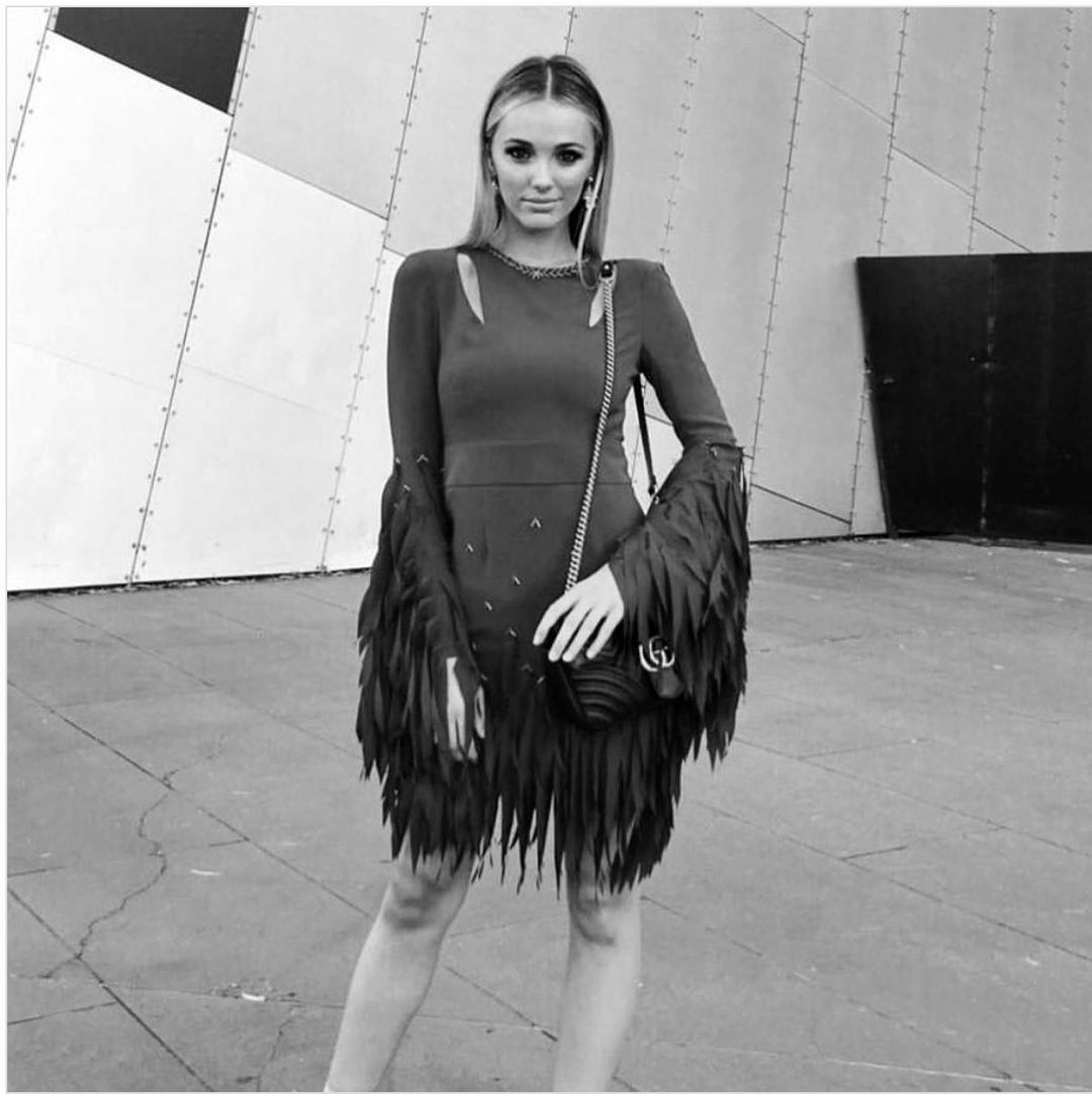 Sass & Bide Delicate Sparkle Silk Fringe Mini Dress Navy Blue Size 6 for rent on The Volte - main image