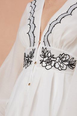 Keepsake Delta Long Sleeve Mini Dress - Porcelain size 6 (XS) for rent on The Volte - image 3