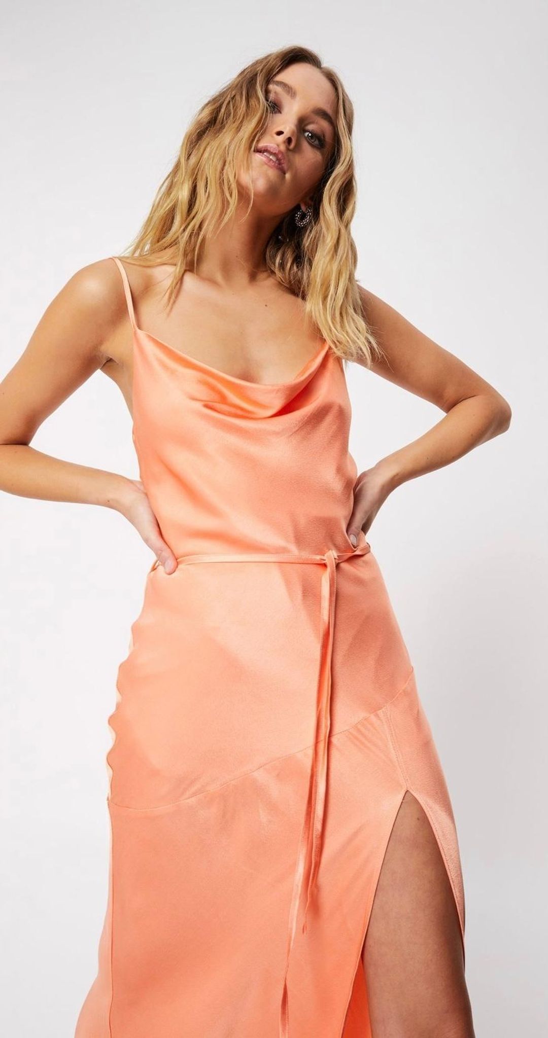 Mossman Crazy For You Dress Peach Size 6 for rent on The Volte - main image