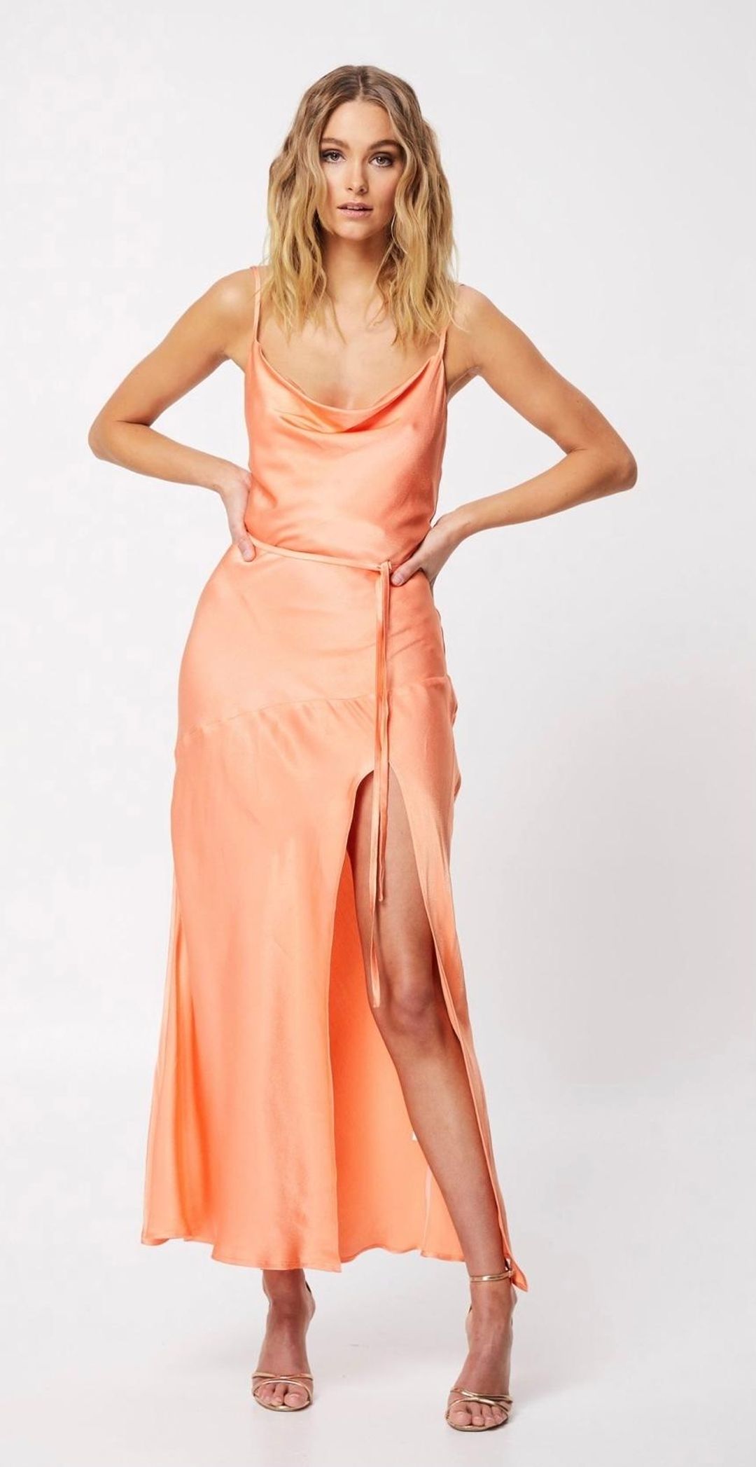 Mossman Crazy For You Dress Peach Size 6 for rent on The Volte - main image