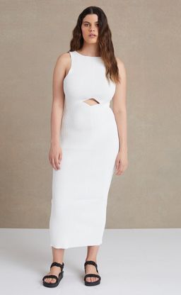 Bec & Bridge Versailles Sleeveless Knit Midi Dress White Size 8 for rent on The Volte - image 3