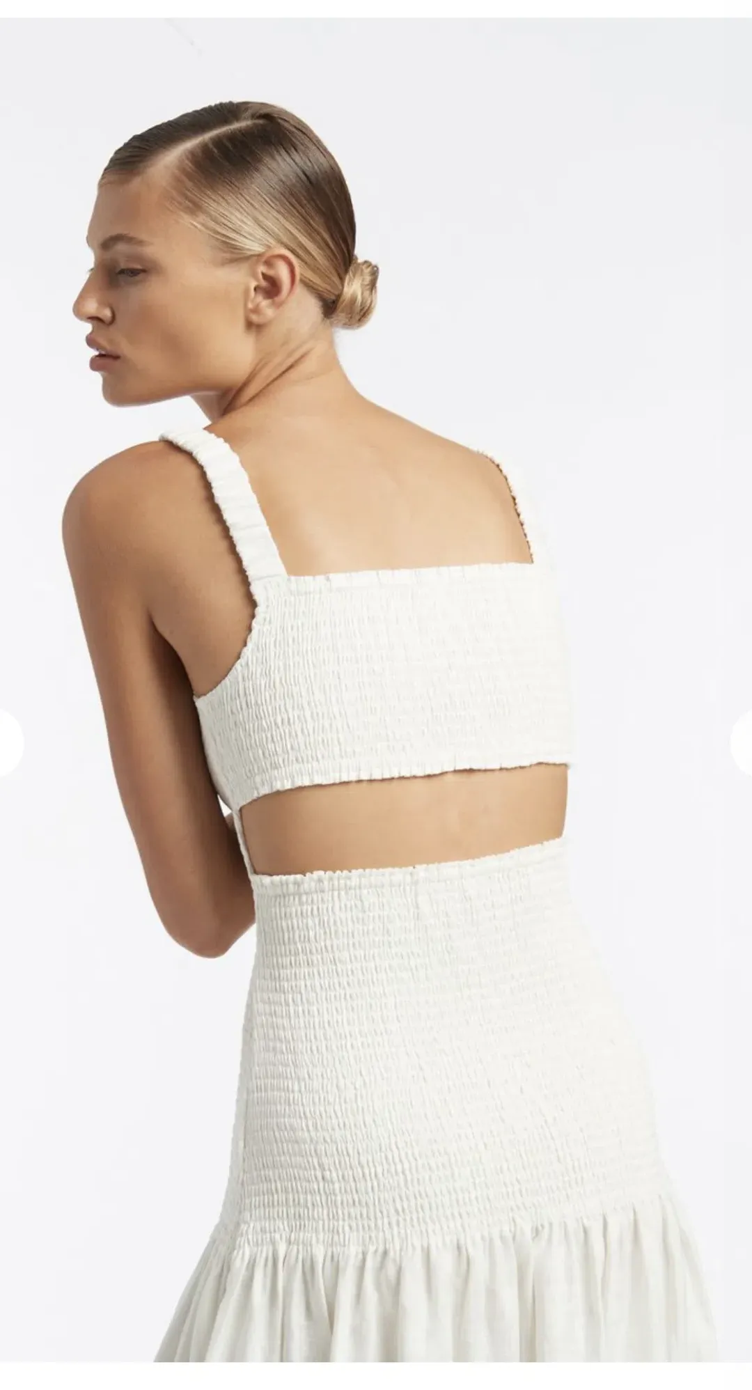 Sir The Label Madelyn Reversible Dress Midi White | AU 8 for rent on The Volte - main image