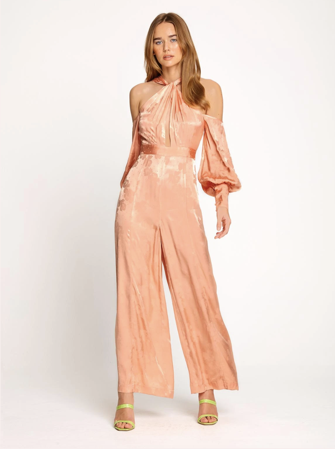 Alice McCall Iced Guava Memory Lane Jumpsuit Orange Size 6 for rent on The Volte - main image