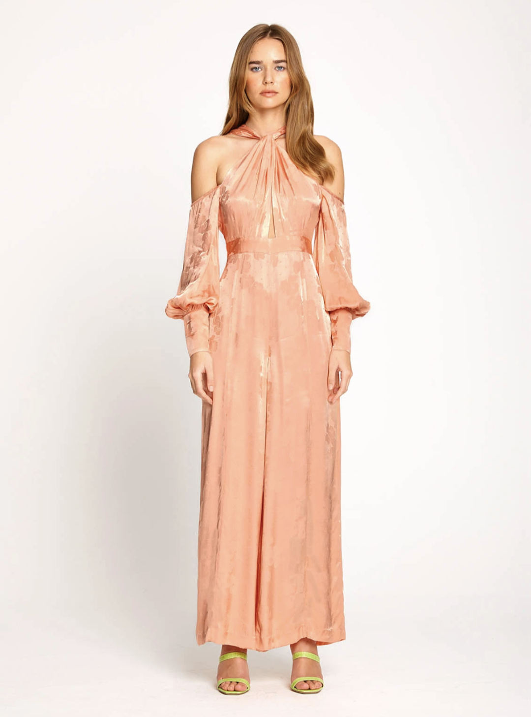 Alice McCall Iced Guava Memory Lane Jumpsuit Orange Size 8 for rent on The Volte - main image