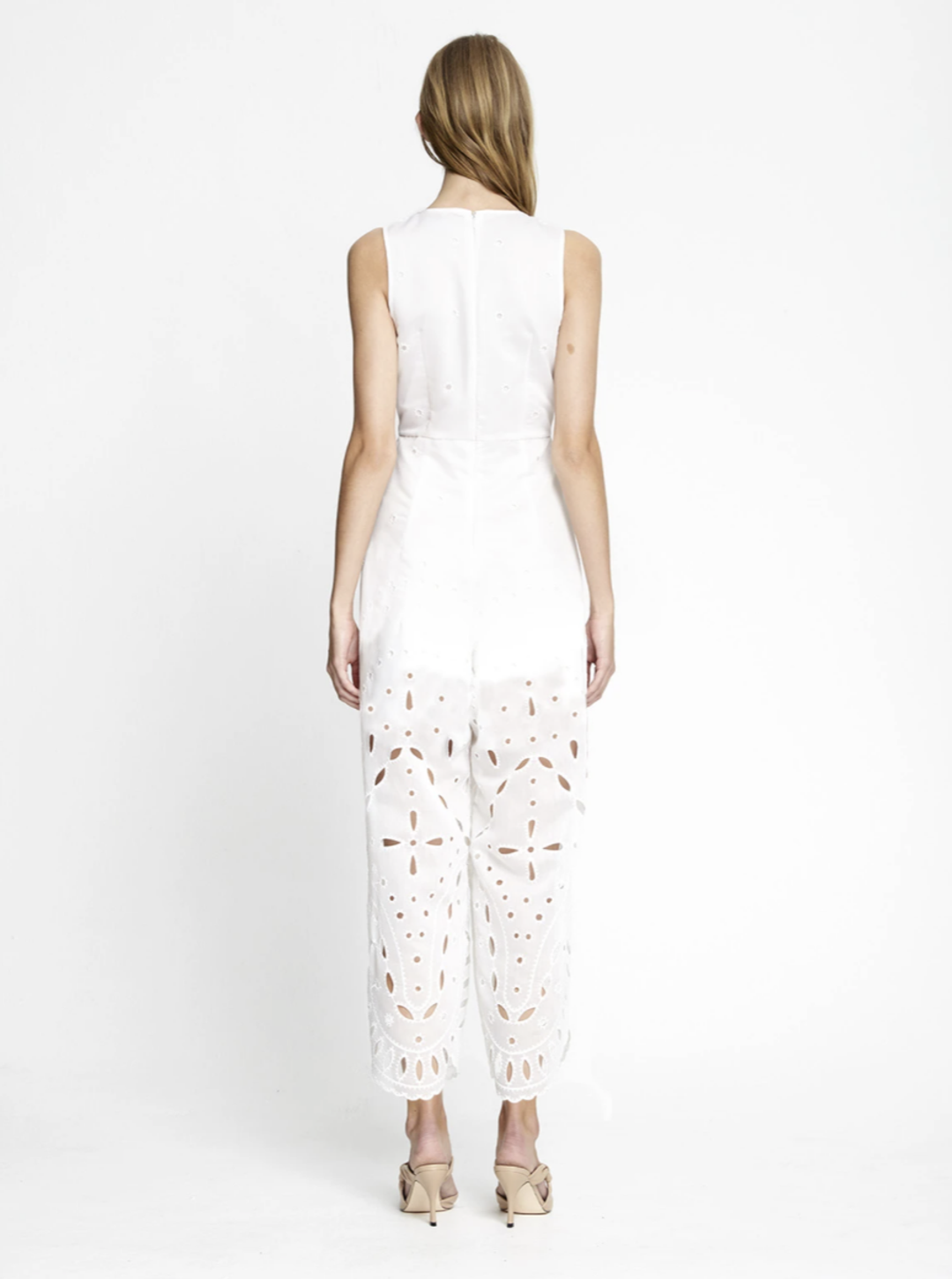Alice McCall Porcelain Moonchild Jumpsuit White Size 8 for rent on The Volte - main image