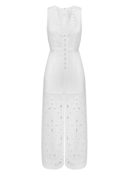 Alice McCall Porcelain Moonchild Jumpsuit White Size 8 for rent on The Volte - image 4
