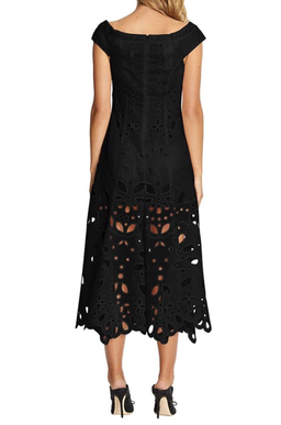 Alice McCall Baudelaire Broderie Anglais Midi Dress Black Size 4 for rent on The Volte - image 5