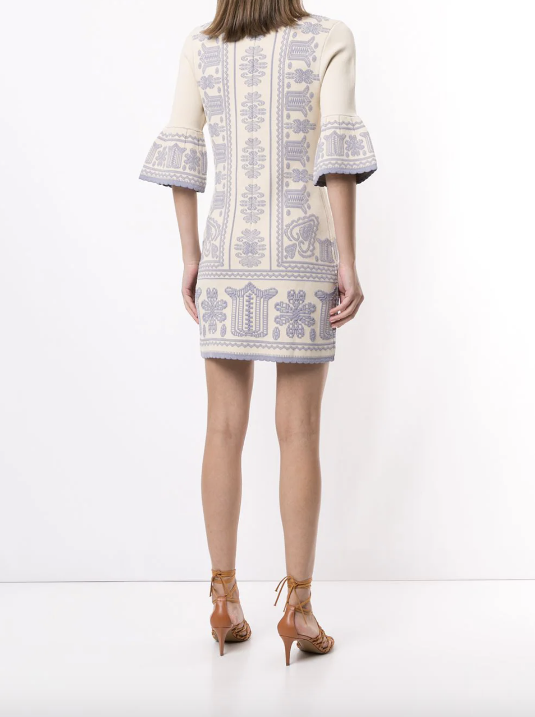 Alice McCall Devotion Jacket Mini Dress Oatmeal Print Size 4 for rent on The Volte - main image