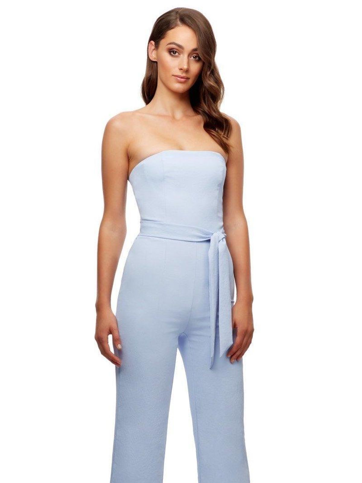 Kookai Oyster Jumpsuit in Ice Blue size 12 for rent on The Volte - main image