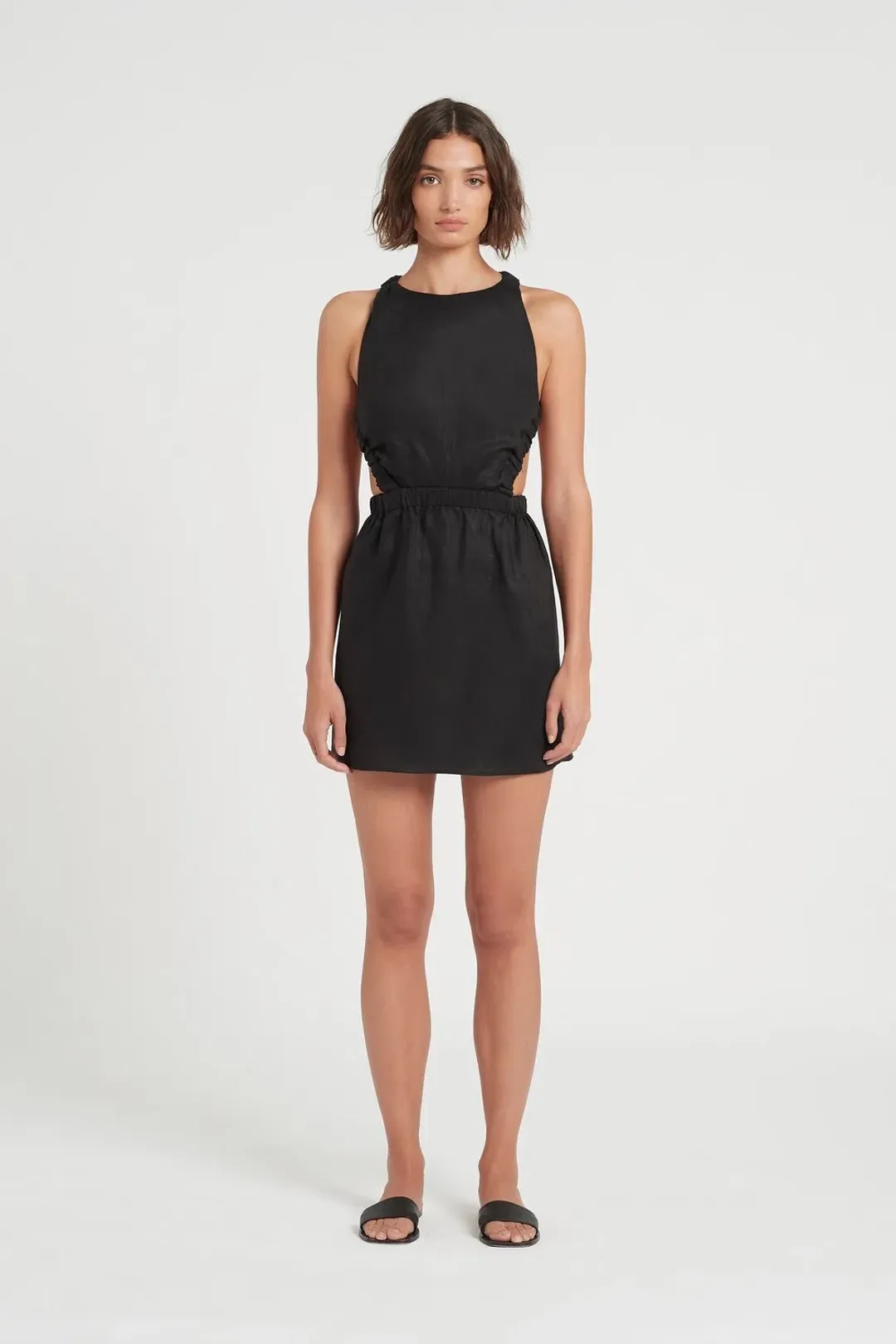 Sir The Label Alena Open Back Mini Dress Black Size AU 8 for rent on The Volte - main image