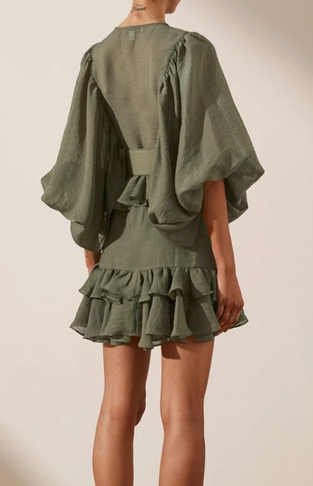 CHARLOTTE DRAPED MINI DRESS - SIZE 6 for rent on The Volte - main image