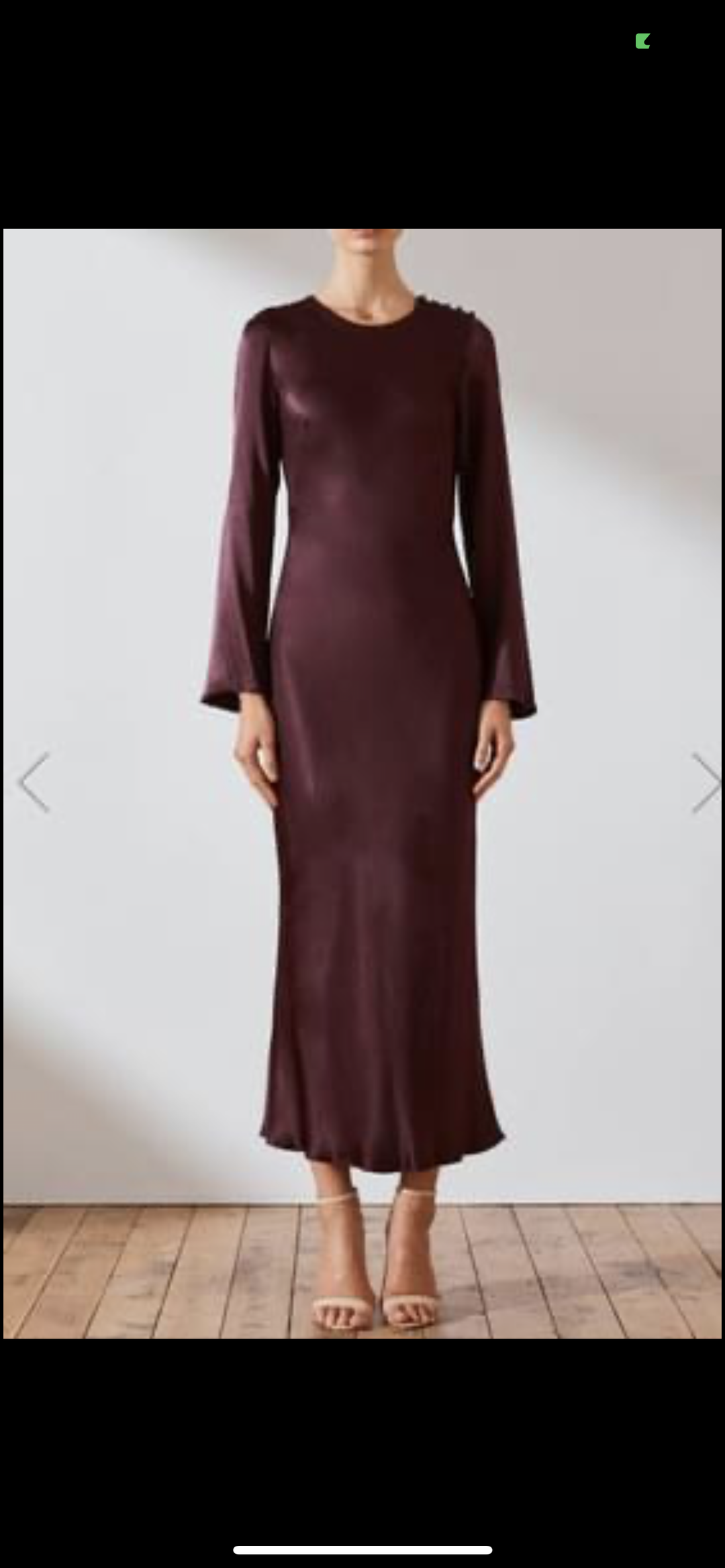 Shona joy Morrison Long Sleeve Bias Dress Purple Size 10 for rent on The Volte - main image