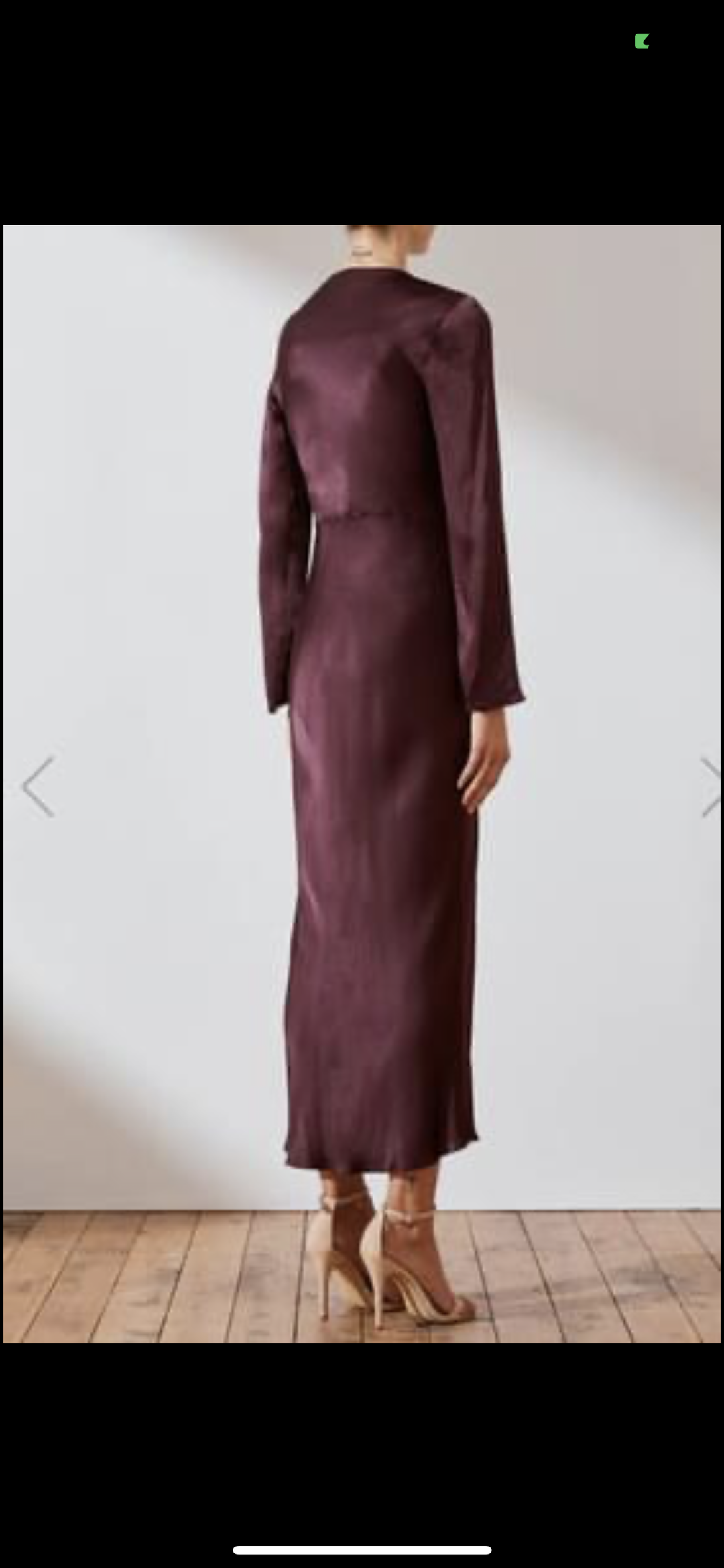 Shona joy Morrison Long Sleeve Bias Dress Purple Size 10 for rent on The Volte - main image