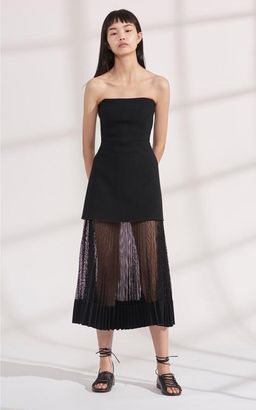 Dion Lee Net Pleat Dress Black Size 10 for rent on The Volte - image 1