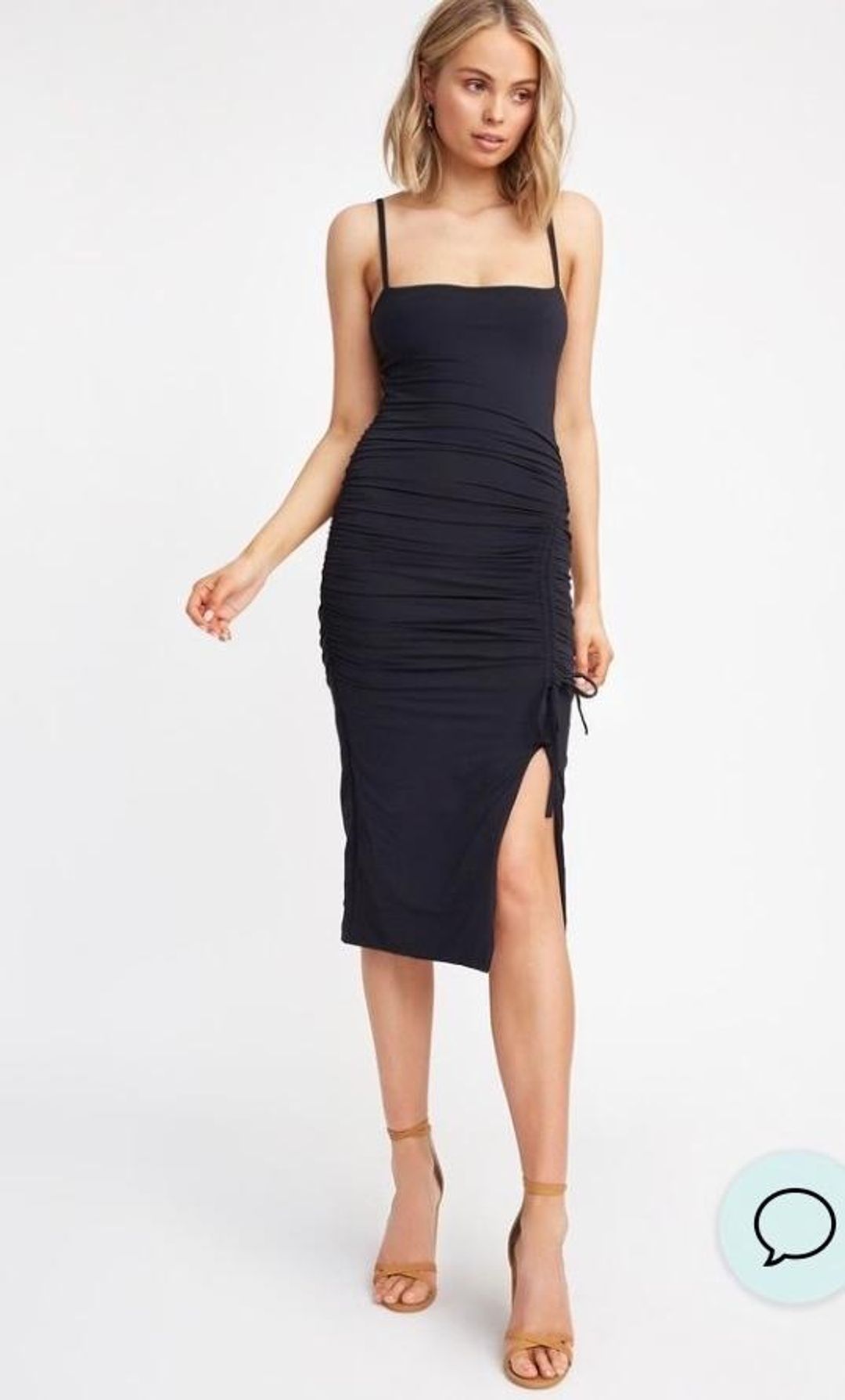 Kookai Bronwyn Darwstring Dress Black Size 6 for rent on The Volte - main image