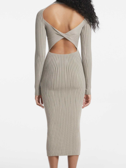 Dion Lee Rib Twist Dress Slate Green Size 8 for rent on The Volte - image 2